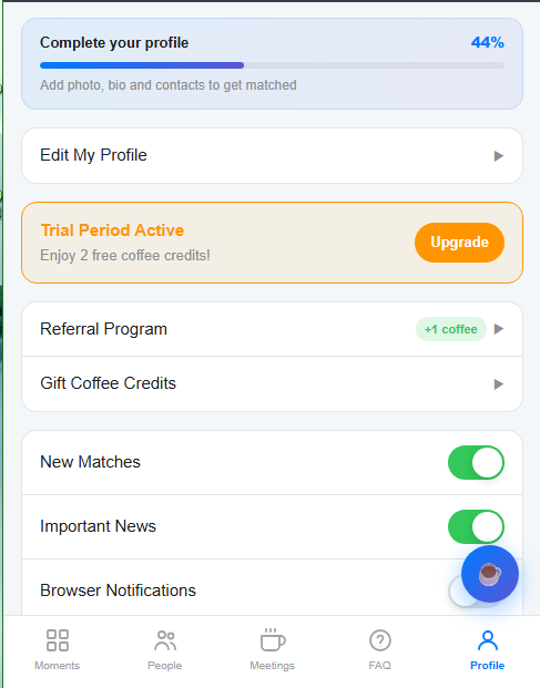 Random Coffee HK — AI Matching Platform 2